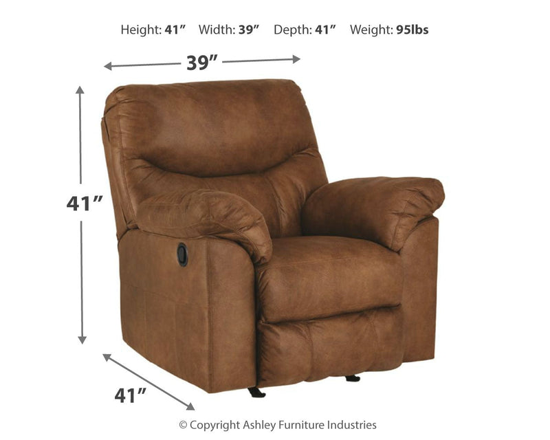 Boxberg Bark Faux Leather Recliner