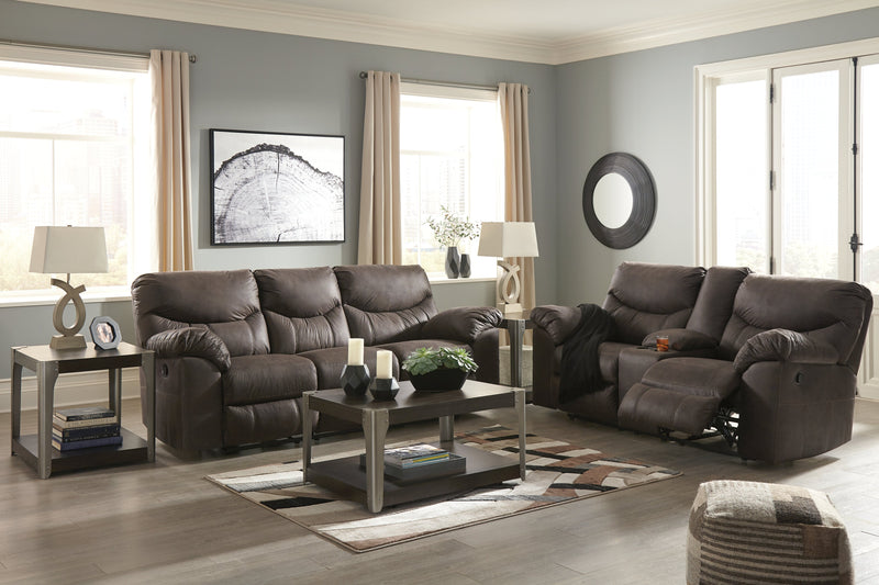 Boxberg Bark Faux Leather Reclining Sofa