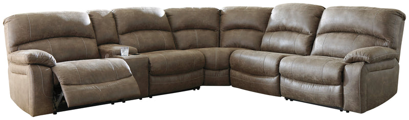 Segburg Driftwood Faux Leather 4-Piece Power Reclining Sectional