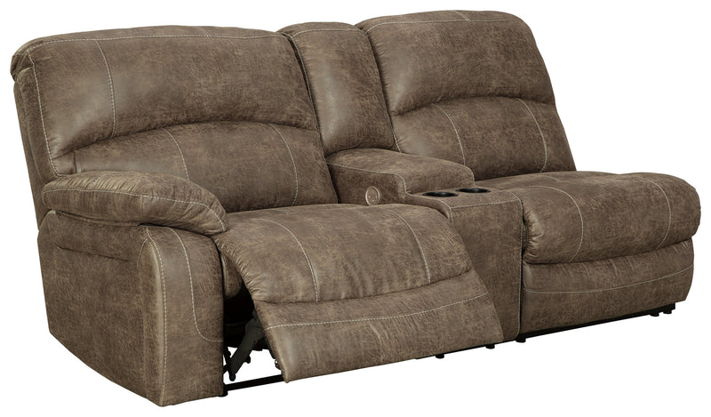 Segburg Driftwood Faux Leather 4-Piece Power Reclining Sectional