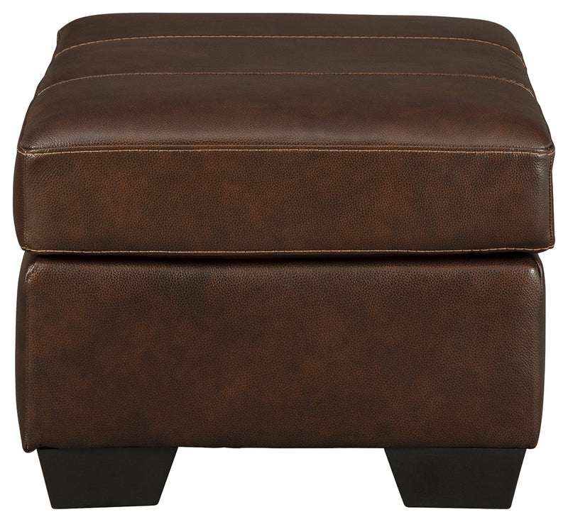 Morelos Chocolate Leather Ottoman