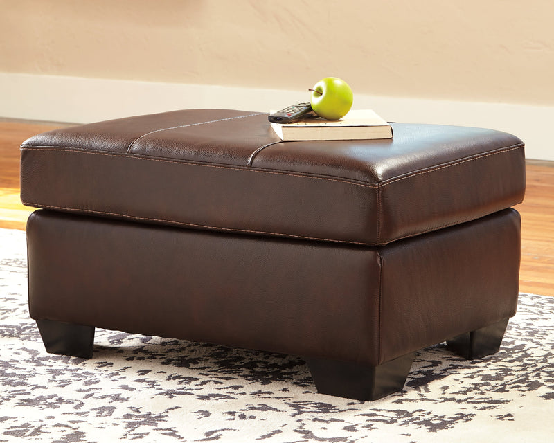 Morelos Chocolate Leather Ottoman