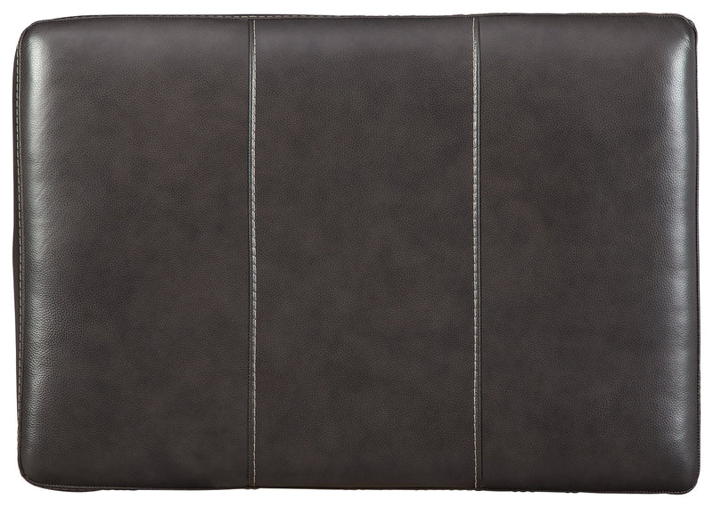 Morelos Chocolate Leather Ottoman