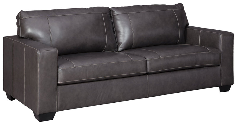 Morelos Gray Leather Queen Sofa Sleeper