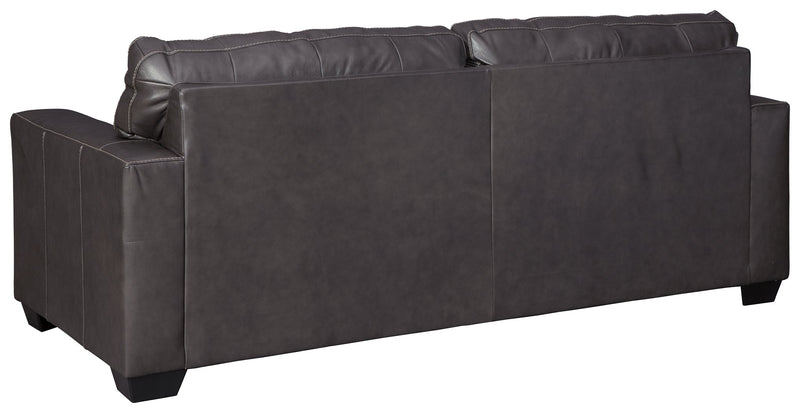 Morelos Gray Leather Queen Sofa Sleeper