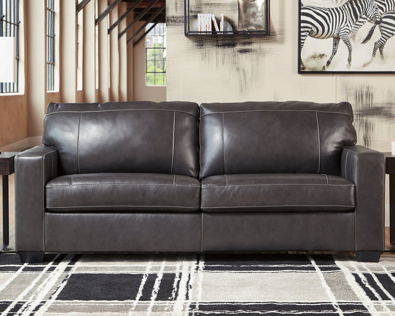 Morelos Gray Leather Queen Sofa Sleeper