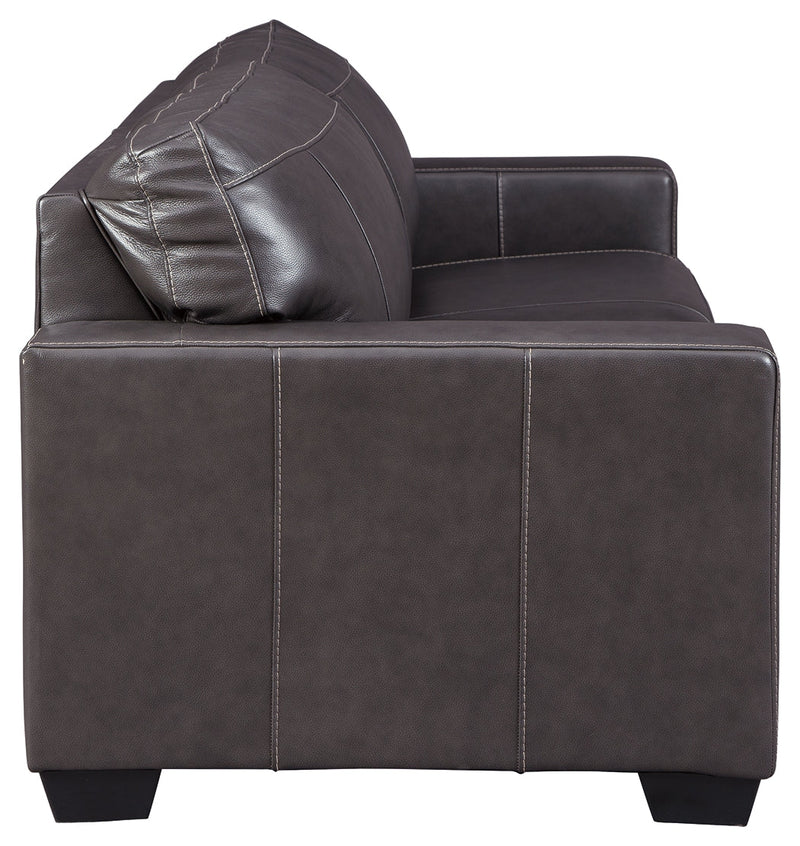 Morelos Gray Leather Sofa