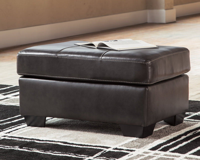 Morelos Chocolate Leather Ottoman