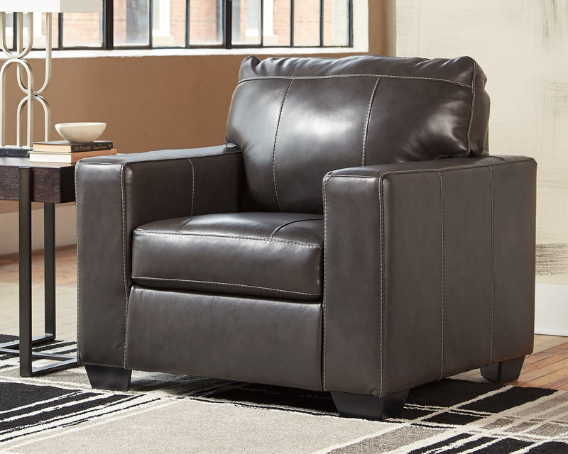 Morelos Gray Leather Chair