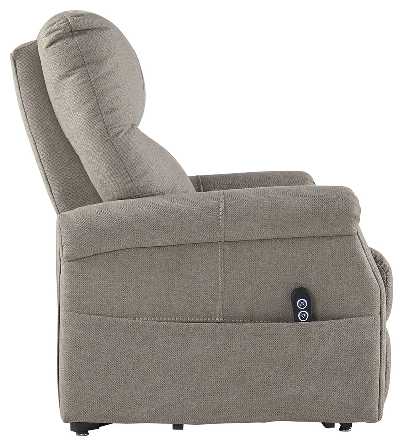 Markridge Gray Chenille Power Lift Recliner