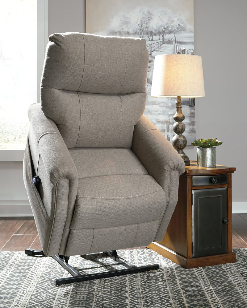 Markridge Gray Chenille Power Lift Recliner