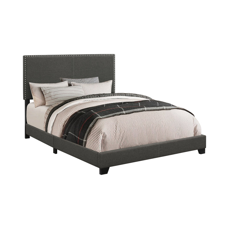 Boyd King Upholstered Bed With Nailhead Trim Grey