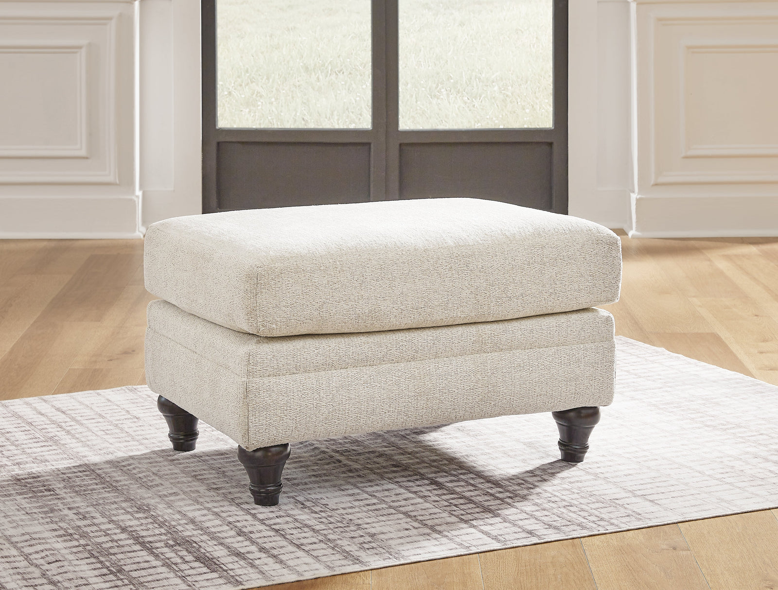 Valerani Sandstone Chenille Ottoman