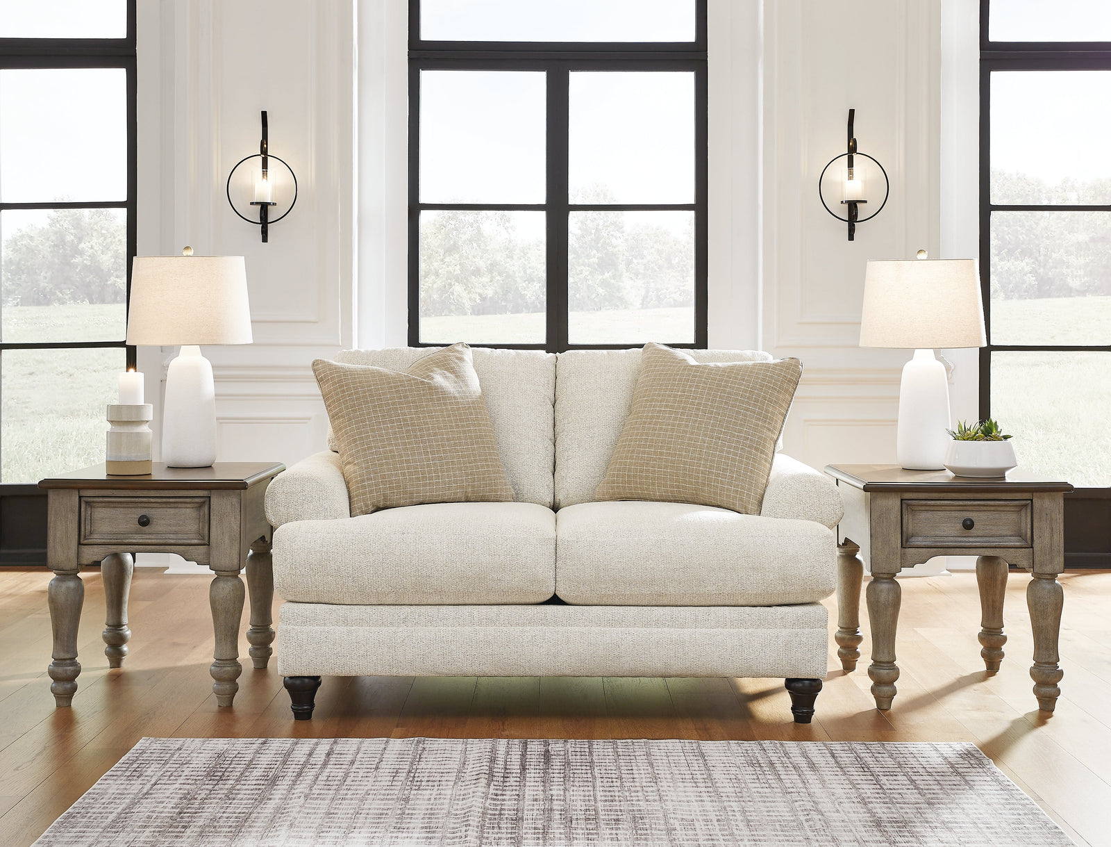 Valerani Sandstone Chenille Loveseat