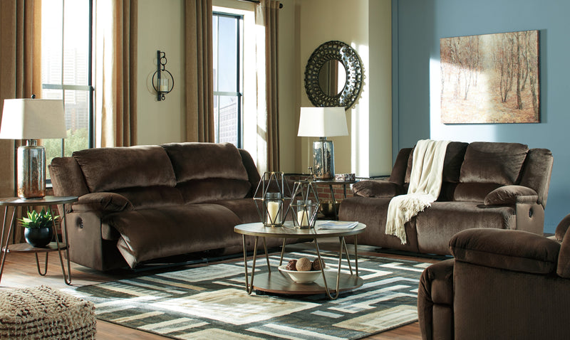 Clonmel Chocolate Sofa Loveseat And Recliner