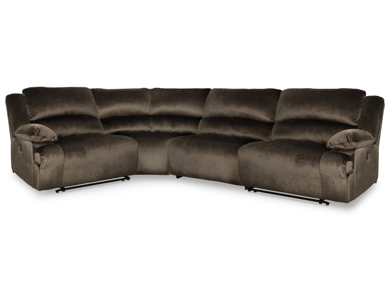 Clonmel Chocolate 4-Piece Power Reclining Sectional