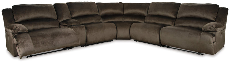 Clonmel Chocolate Velvet 6-Piece Power Reclining Sectional