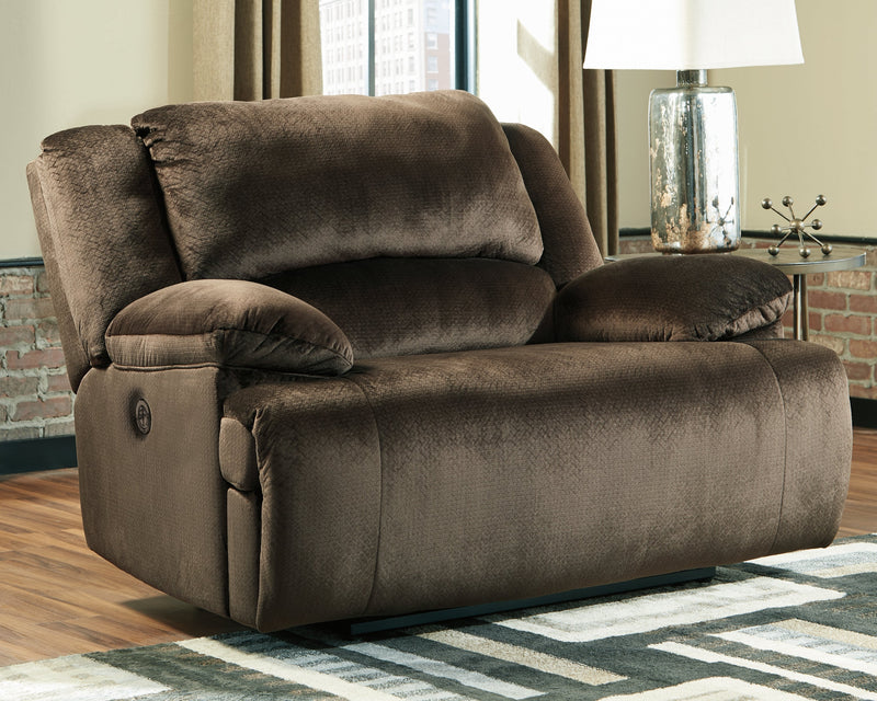 Clonmel Chocolate Velvet Oversized Power Recliner