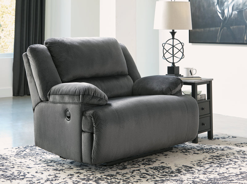 Clonmel Charcoal Sofa Loveseat And Recliner