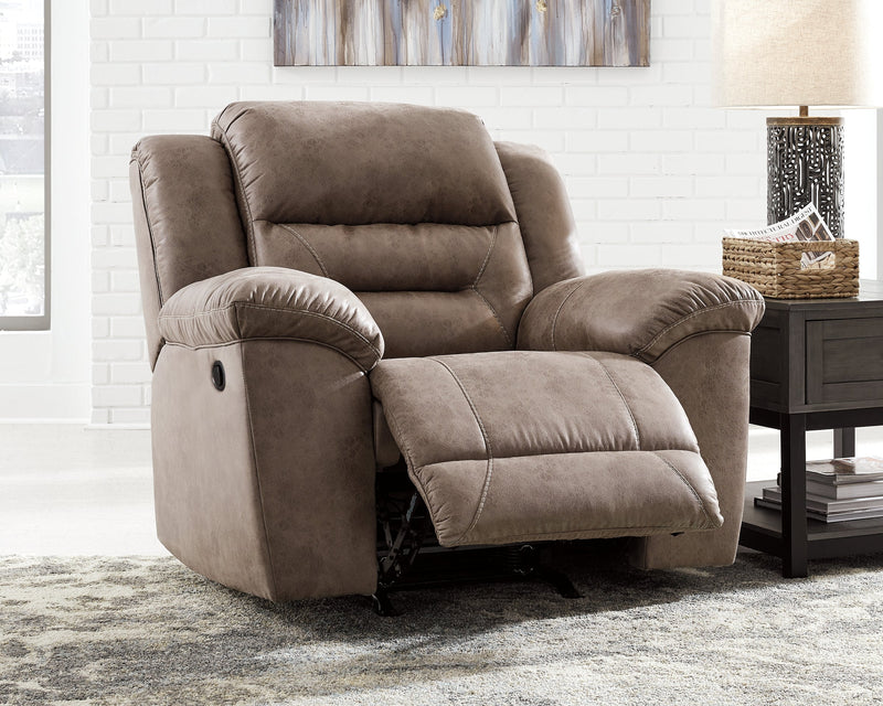 Stoneland Chocolate Faux Leather Recliner