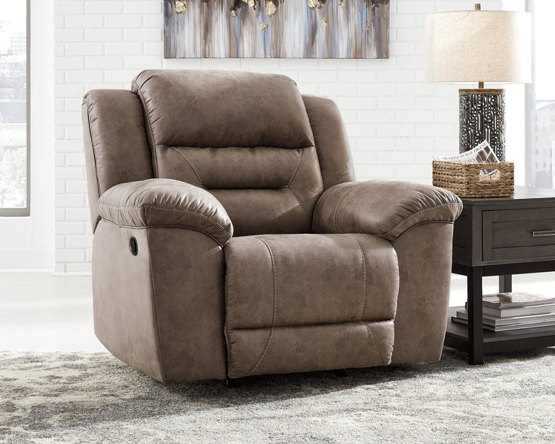 Stoneland Chocolate Faux Leather Recliner