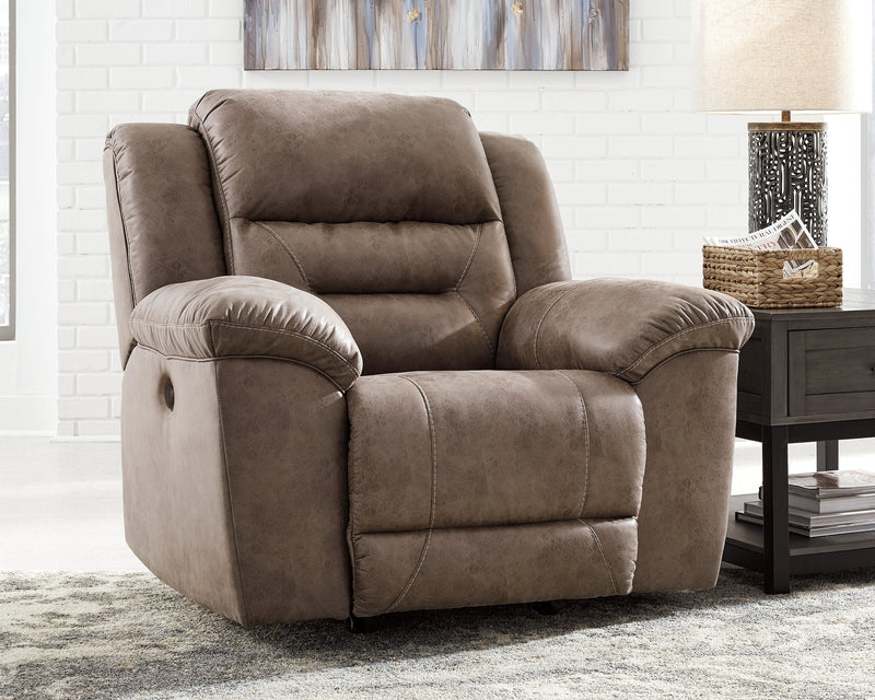 Stoneland Fossil Faux Leather Power Recliner