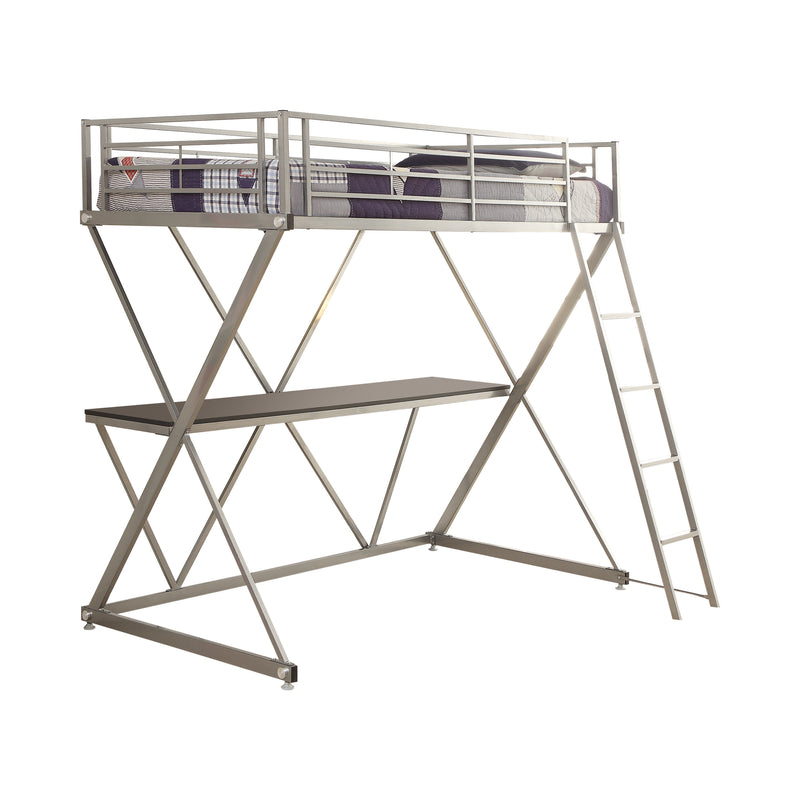 Hyde Full Workstation Loft Bed Silver