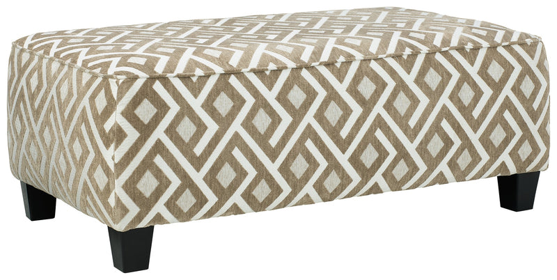 Dovemont Putty Chenille Oversized Accent Ottoman