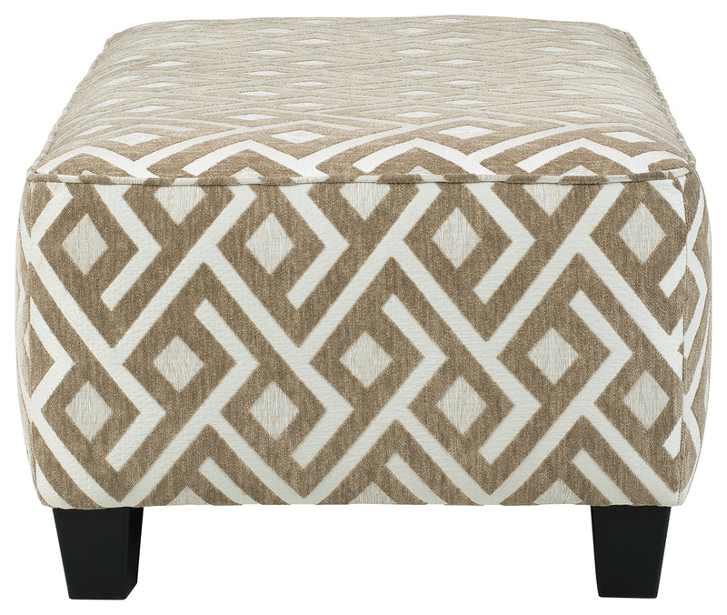 Dovemont Putty Chenille Oversized Accent Ottoman