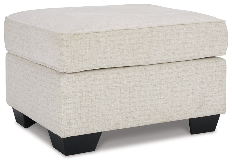 Cashton Snow Chenille Ottoman