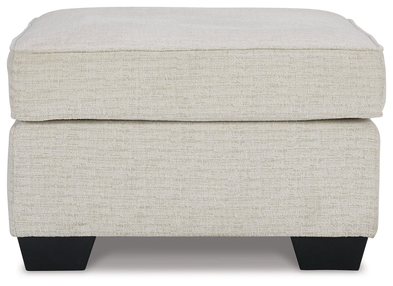 Cashton Snow Chenille Ottoman