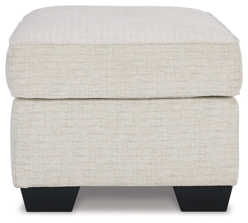 Cashton Snow Chenille Ottoman