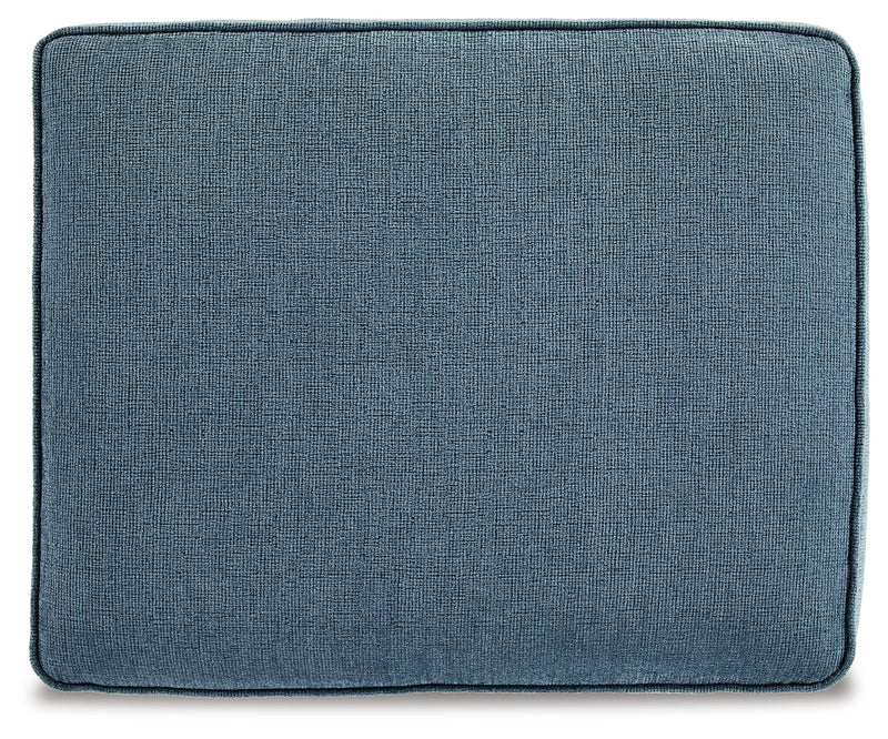 Cashton Blue Chenille Ottoman