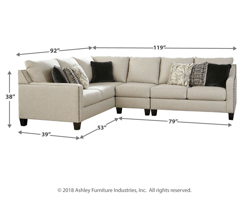 Hallenberg Fog Chenille 3-Piece Sectional