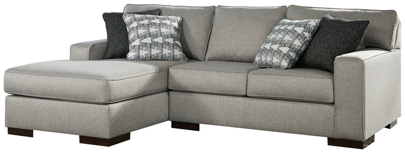 Marsing Slate Nuvella 2-Piece Sectional With Ottoman