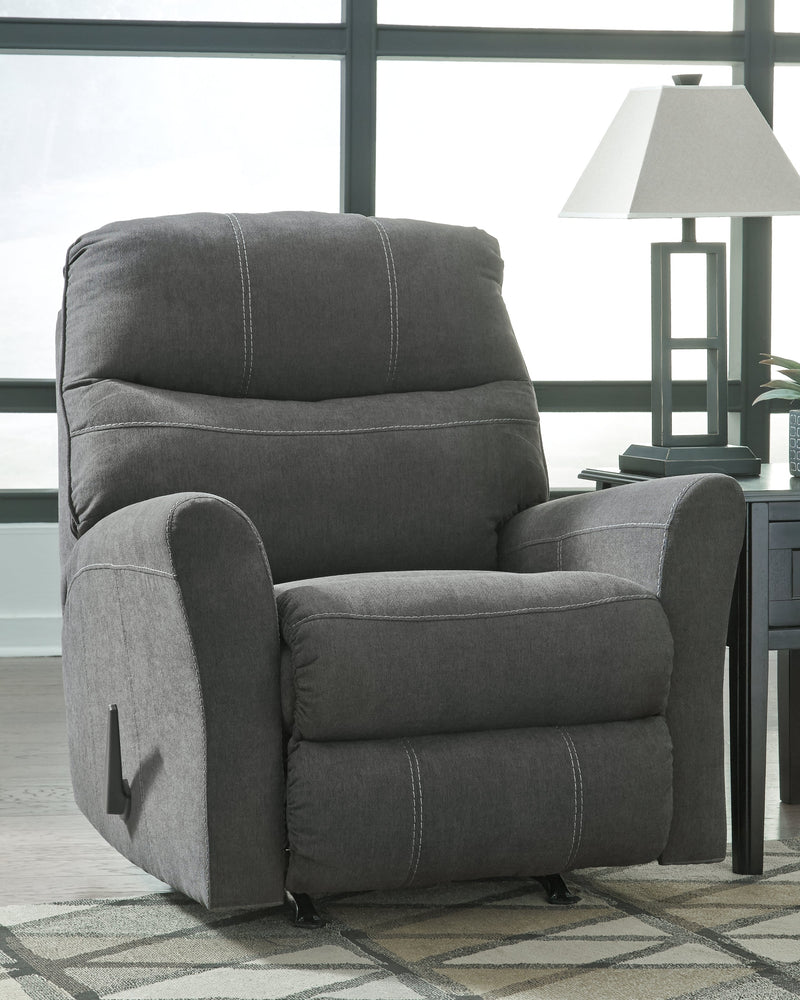 Maier Walnut Chenille Recliner