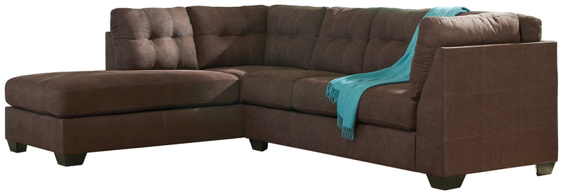 Maier Walnut 2-Piece Sectional With Chaise