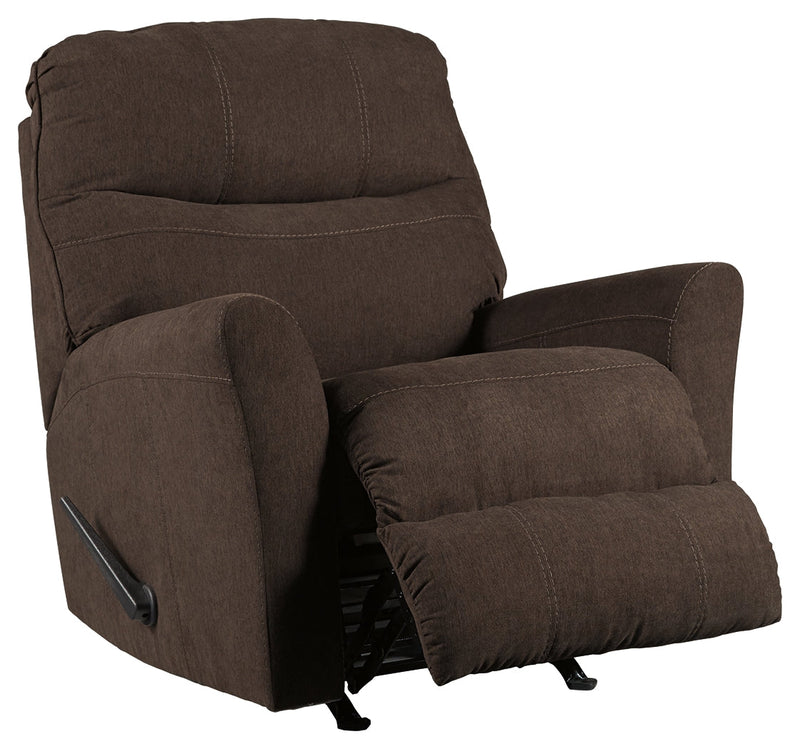 Maier Walnut Chenille Recliner