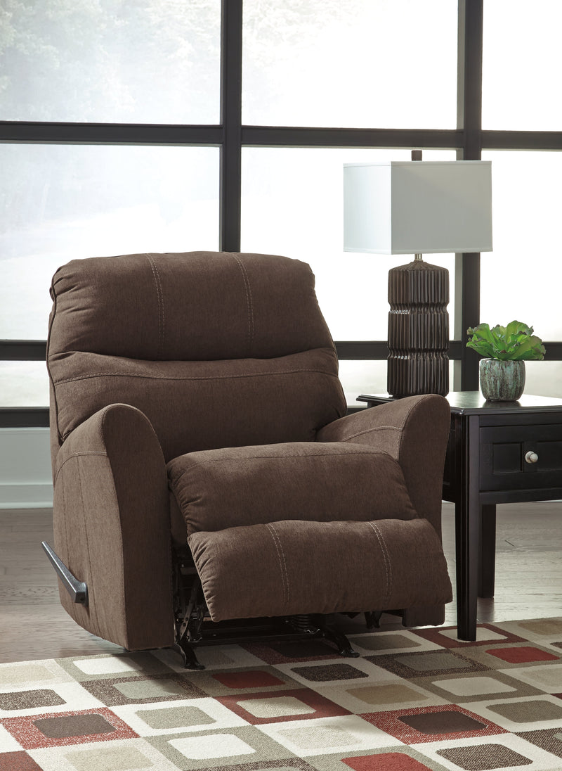 Maier Walnut Chenille Recliner