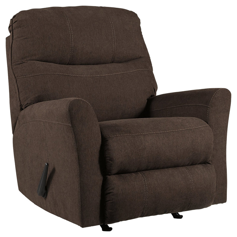 Maier Walnut Chenille Recliner