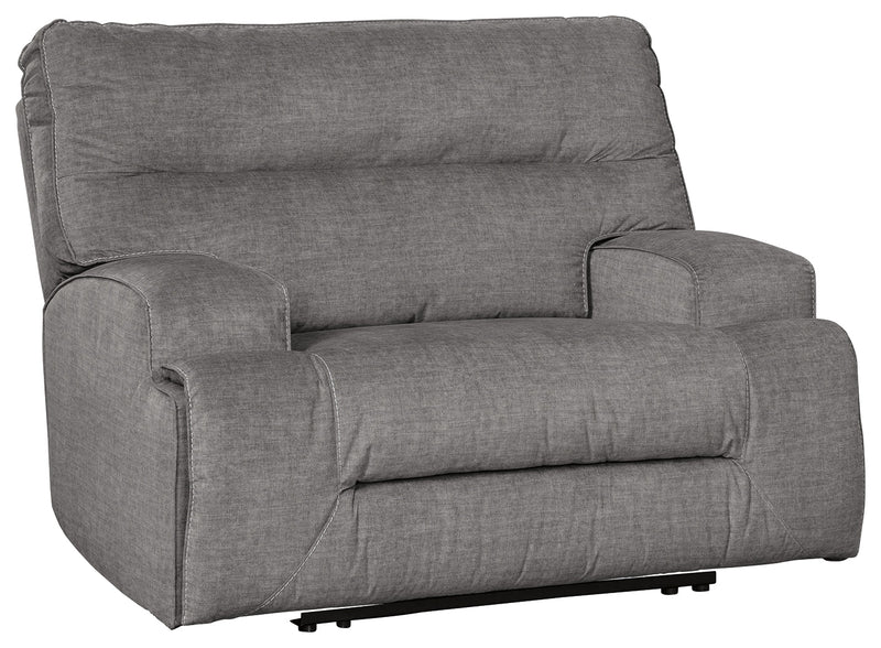 Coombs Charcoal Microfiber Oversized Recliner