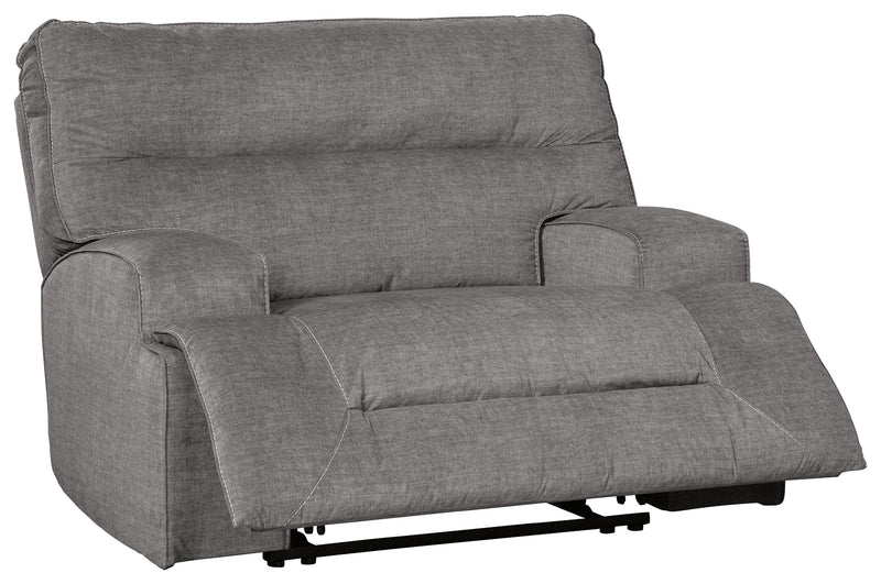 Coombs Charcoal Microfiber Oversized Recliner