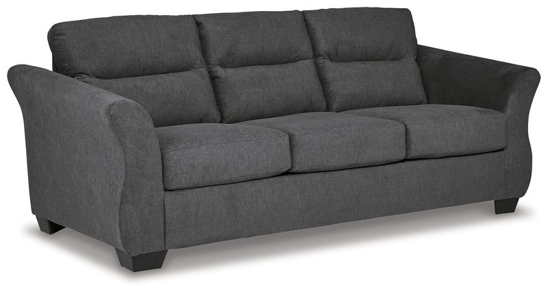 Miravel Gunmetal Microfiber Queen Sofa Sleeper