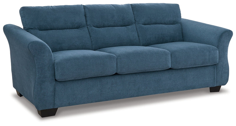 Miravel Indigo Microfiber Sofa