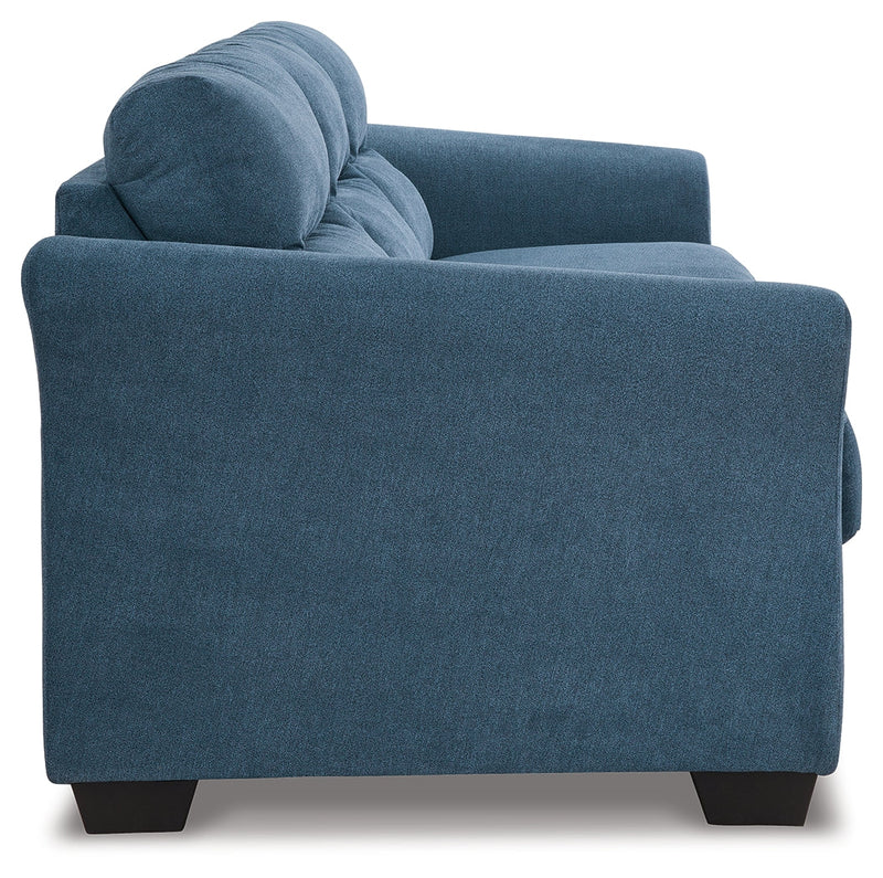 Miravel Indigo Microfiber Sofa