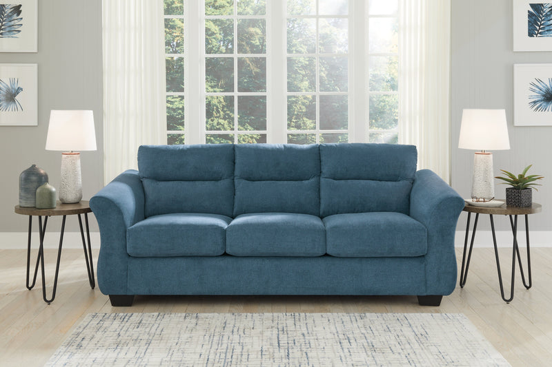 Miravel Indigo Microfiber Sofa