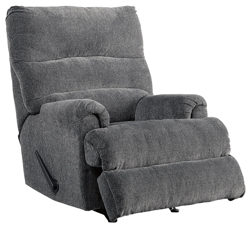 Man Fort Graphite Chenille Recliner