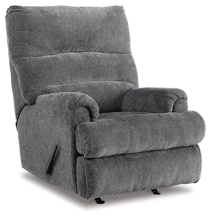 Man Fort Graphite Chenille Recliner