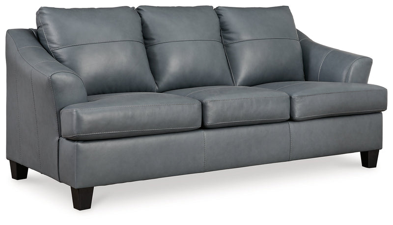 Genoa Steel Leather Queen Sofa Sleeper
