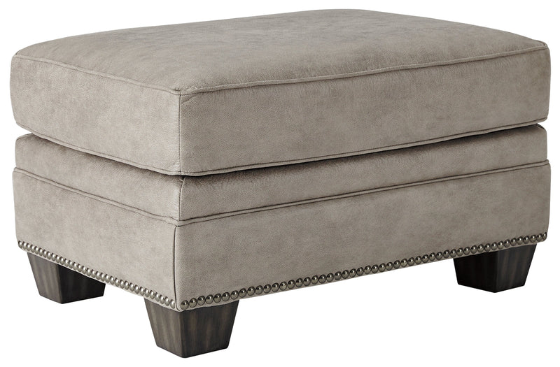 Olsberg Steel Faux Leather Ottoman